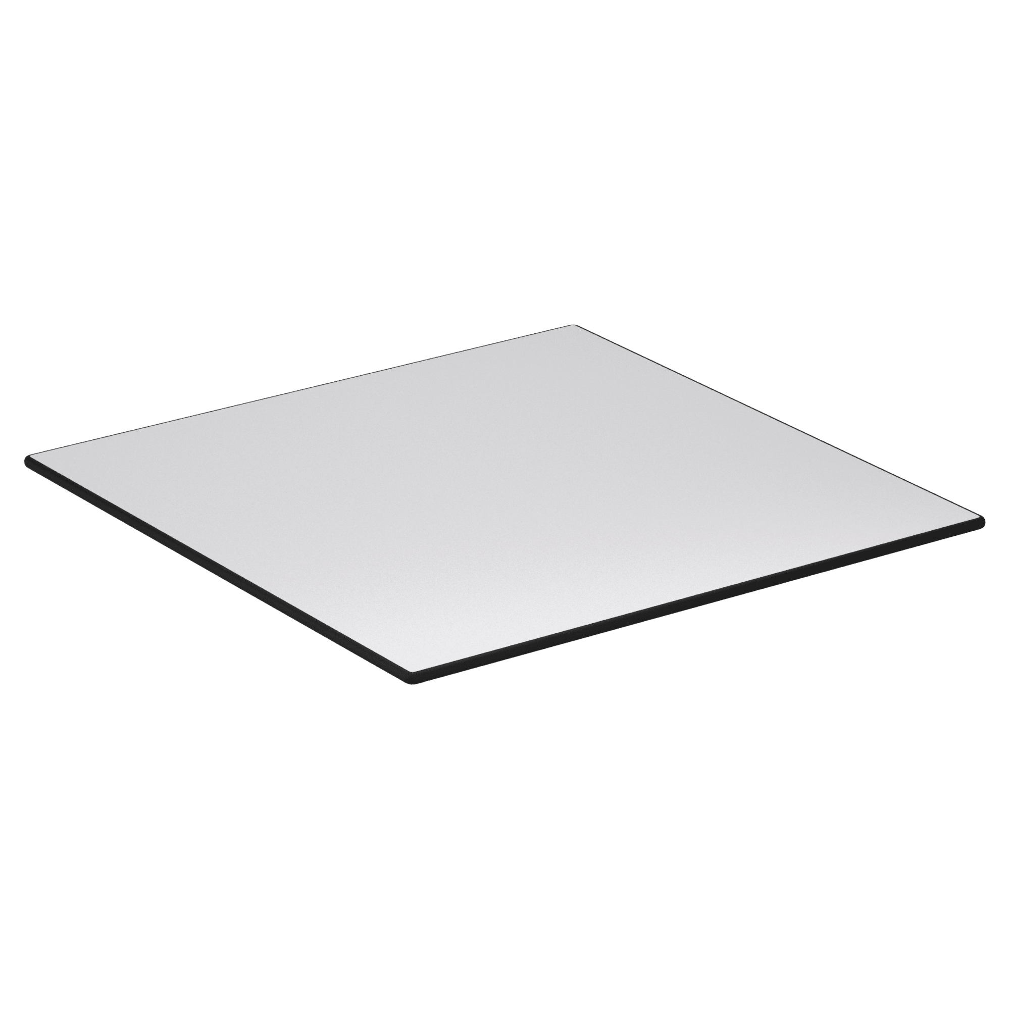 White Outdoor Resin Table Top with Phenolic Edge with White Outdoor Resin Table Top with Phenolic Edge