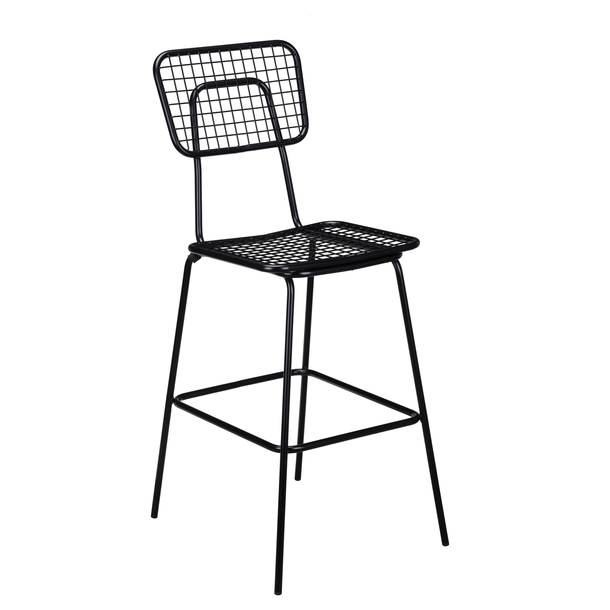 Ollie Patio Bar Stool in Black Finish