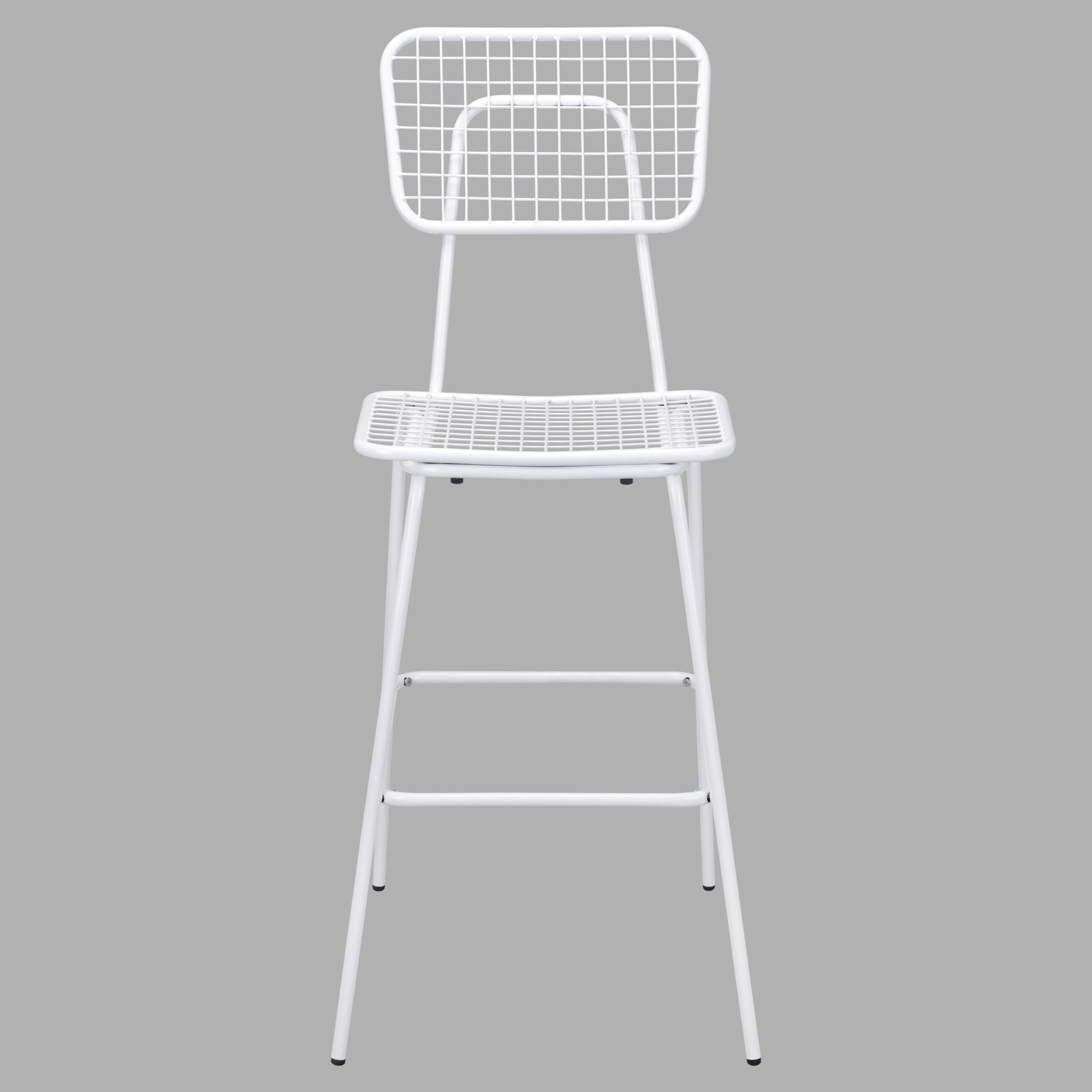 Ollie Patio Bar Stool in White Finish