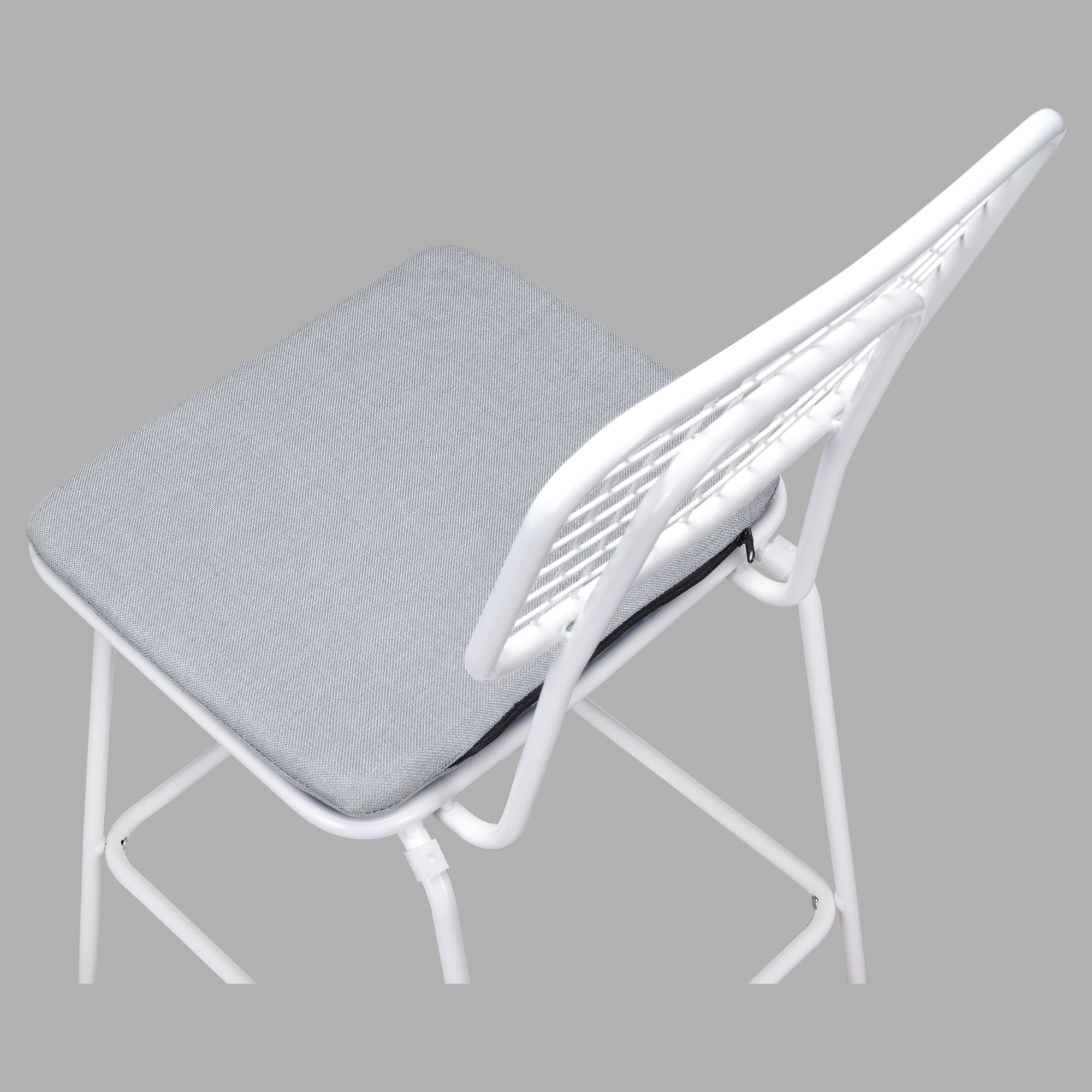 Ollie Patio Bar Stool in White Finish