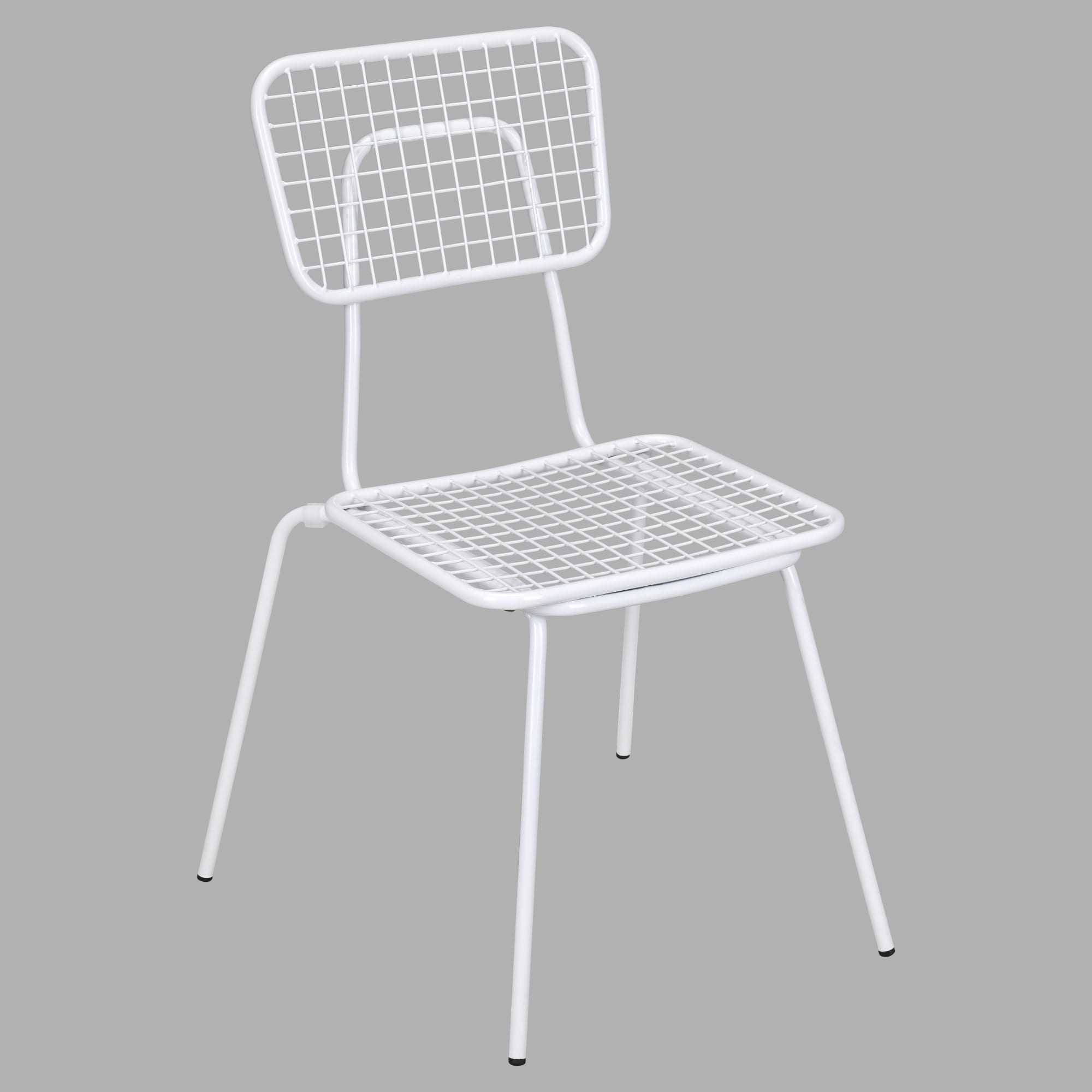 Ollie Patio Chair in White Finish with Ollie Patio Chair in White Finish