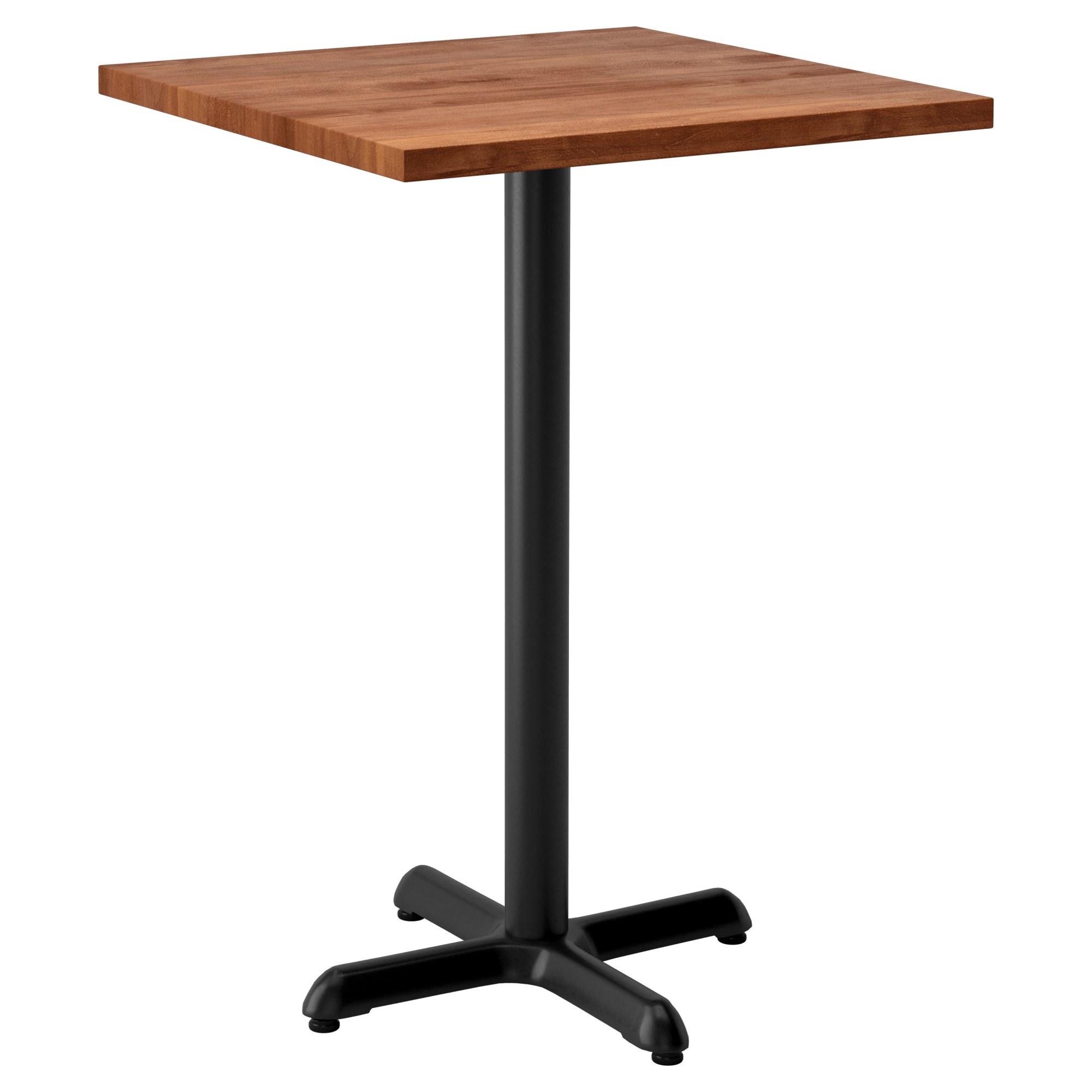 Premium Solid Wood Plank Restaurant Table - Bar Height