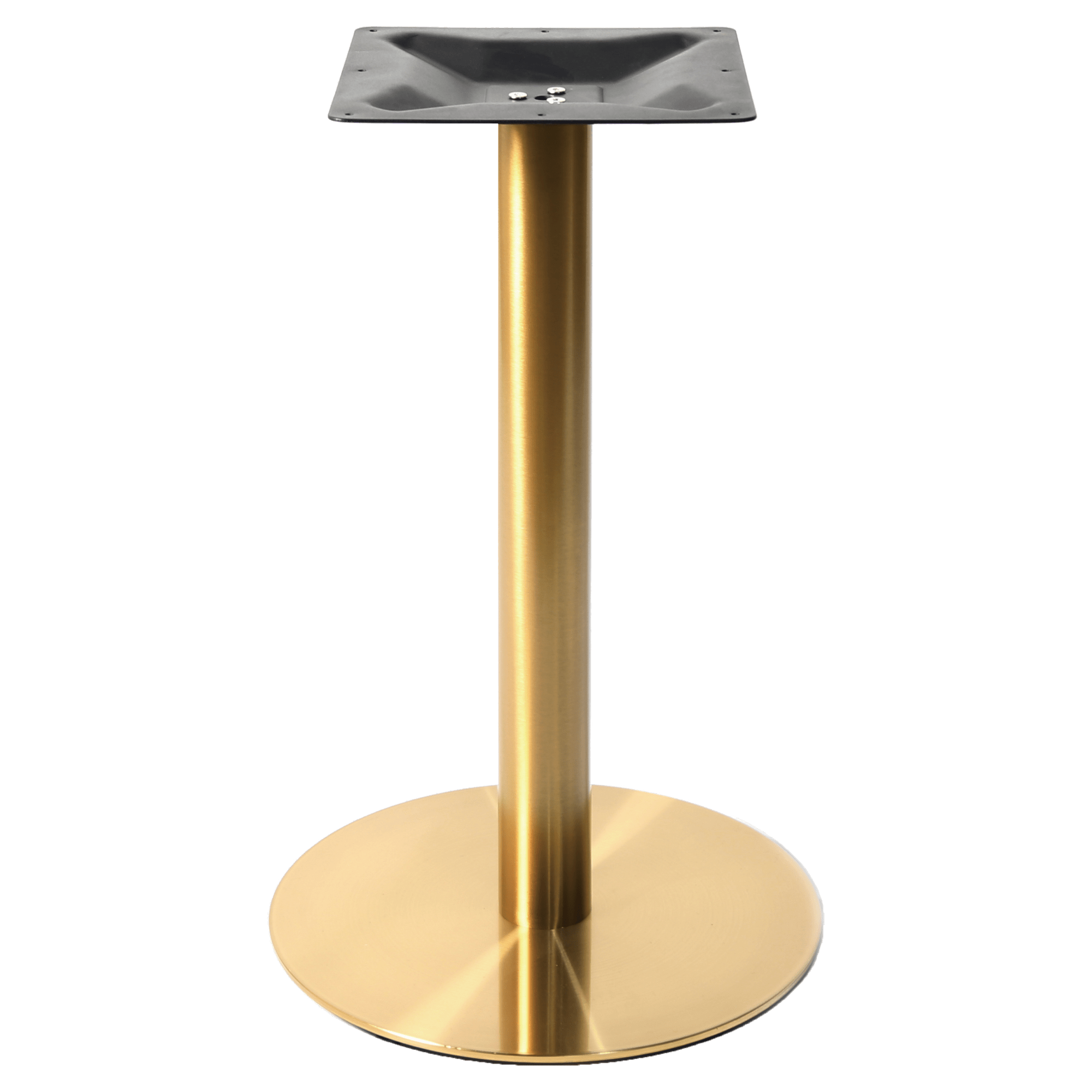 Gold Round Stainless Steel Table Base  with Gold Round Stainless Steel Table Base 