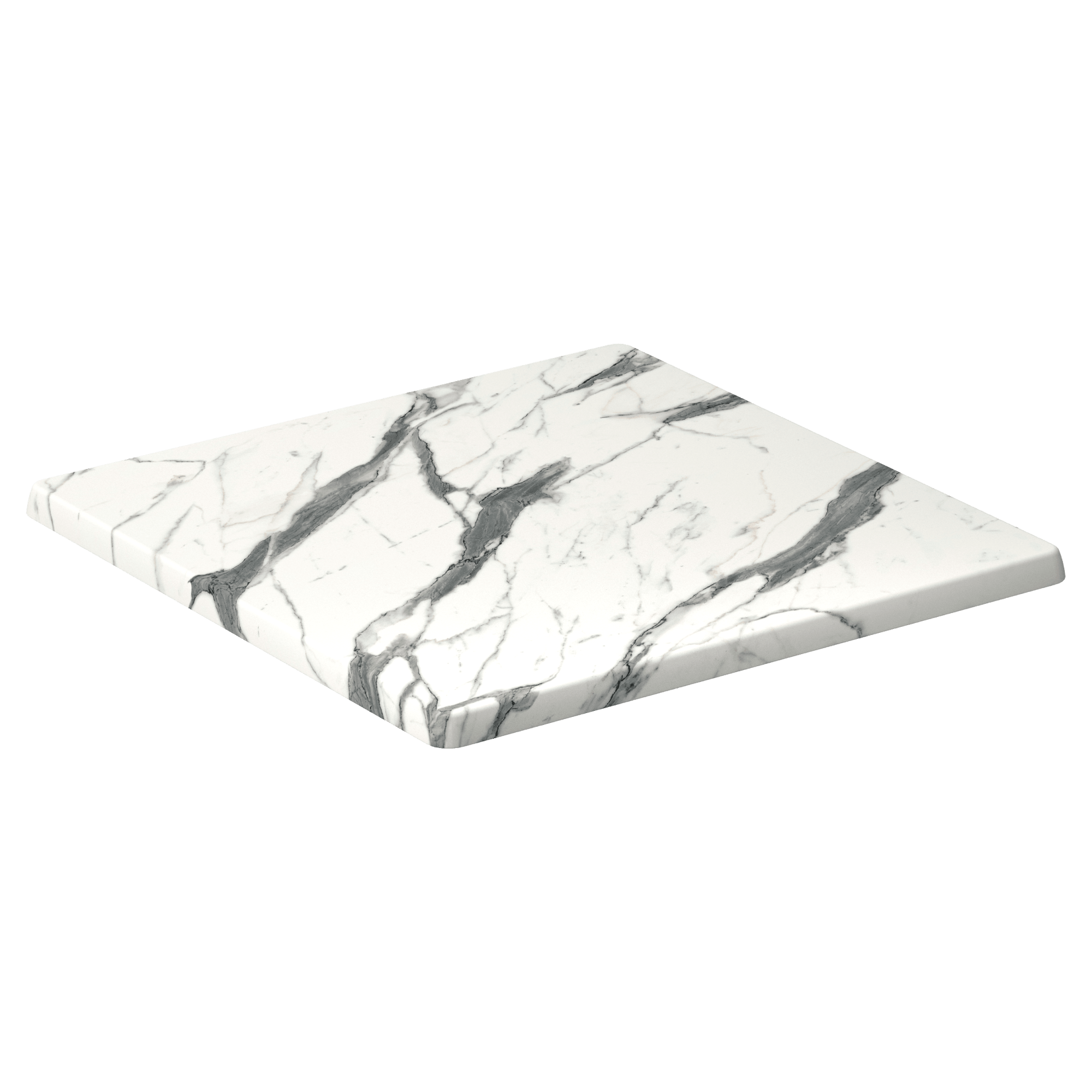 Resin Table Top in Light Marble Finish with Resin Table Top in Light Marble Finish