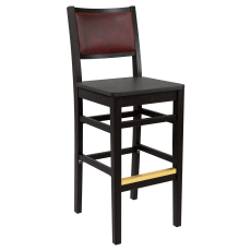 Stella Wood Bar Stool With Padded Back