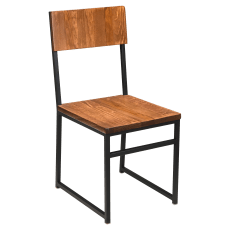 Indy Metal Chair with Wood Back