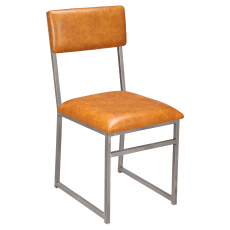 Indy Metal Chair with Clear Coat Finish and Padded Back