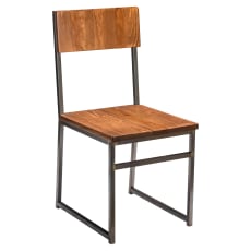 Industrial Series Metal Chair with a Wood Back