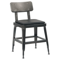 Laurie Bistro-Style Metal Chair in Dark Grey