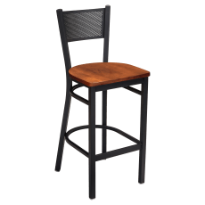 Checker Back Metal Bar Stool