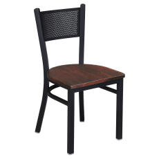Checker Back Metal Chair