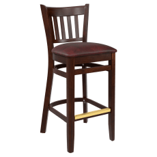Premium US Made Vertical Slat Wood Restaurant Bar Stool