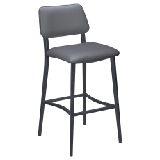 Luca Metal Bar Stool with Padded Back