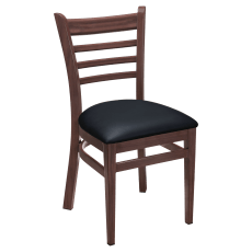 Ladder Back Metal Chair With Wood Look