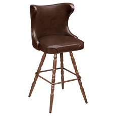 Darlo Premium Bucket Swivel Bar Stool with Vintage Frame