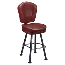 Lusso 3-Channel Premium Casino Bucket Bar Stool with Arched-Oval Frame