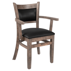 Premium Padded Back Wood Chair with Arms