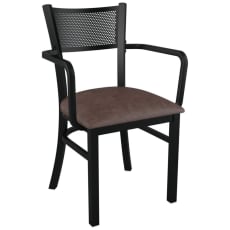 Checker Back Metal Chair With Arms