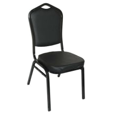 Metal Stack Chair - Black Frame with Black Vinyl