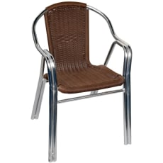 Aluminum and Rattan Patio Chair