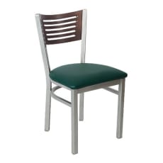 Silver Metal Chair with 5 Slats