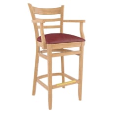 Premium US Made Ladder Back Restaurant Bar Stool With Arms