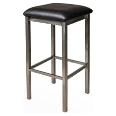 Kollet Backless Bar Stool in Clear Coat Finish