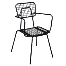Ollie Patio Arm Chair in Black Finish