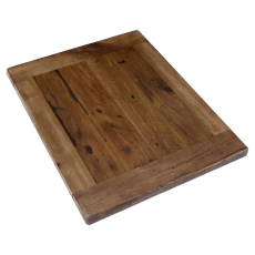 Reclaimed Wood Plank Table Top with Beadboard Ends