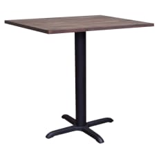 Industrial Series Restaurant Bar Table with Black X Prong Base - 42" Ht