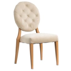 Julianna Wood Grain Aluminum Upholstered Chair