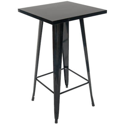 Metal Table in Black Finish - Bar  Height
