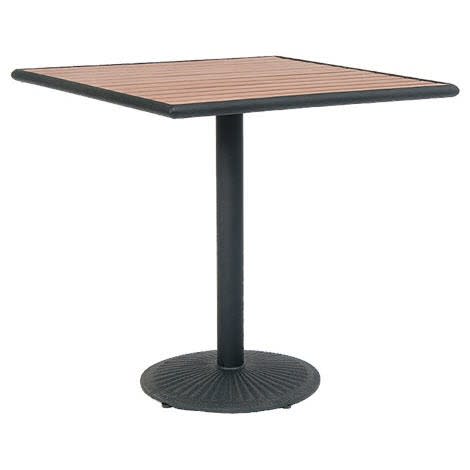 Natural Finish Plastic Teak Top with Table Base