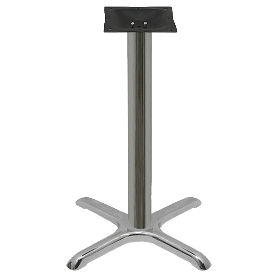 X Prong Chrome Table Bases - 30" Table Ht