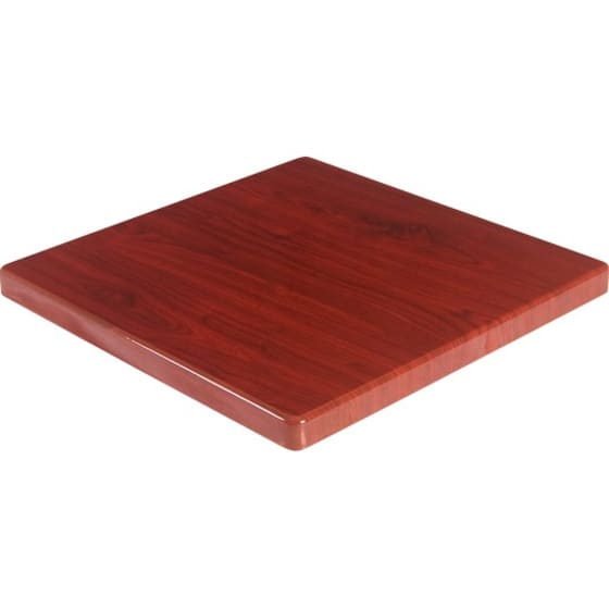 NEW 30"x30" Resin Restaurant Table top in Cherry with Quick Ship Eased Edge 