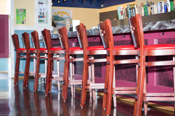 wood restaurant bar stools
