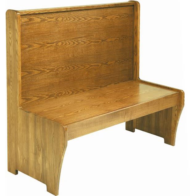 Wood Bench with Wood Seat and Back
