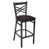 Metal Cross Back Bar Stool with BL-WS-BL