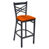 Metal Cross Back Bar Stool with bl-ws-ch