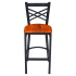 Metal Cross Back Bar Stool with bl-ws-ch