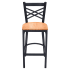 Metal Cross Back Bar Stool with bl-ws-na