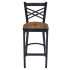 Metal Cross Back Bar Stool with bl-ws-rup