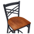 Metal Cross Back Bar Stool with bl-ws-wl
