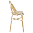 Aluminum Bamboo Patio Bar Stool With Black & Cream Rattan Thumbnail 2