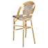 Aluminum Bamboo Patio Bar Stool With Black & Cream Rattan Thumbnail 4