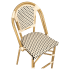 Aluminum Bamboo Patio Bar Stool With Black & Cream Rattan Thumbnail 5