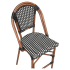 Aluminum Bamboo Patio Bar Stool With Black & White Rattan Thumbnail 5