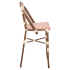 Aluminum Bamboo Patio Bar Stool with Red & Cream Rattan Thumbnail 2