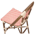 Aluminum Bamboo Patio Bar Stool with Red & Cream Rattan Thumbnail 6