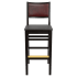 Stella Wood Bar Stool With Padded Back Thumbnail 2